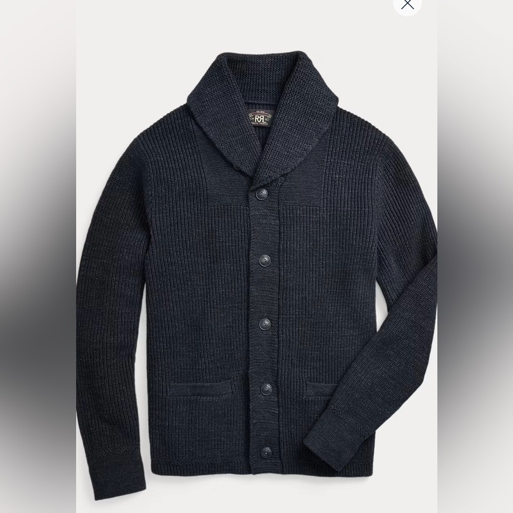 Ralph Lauren Cotton Shawl-Collar Cardigan